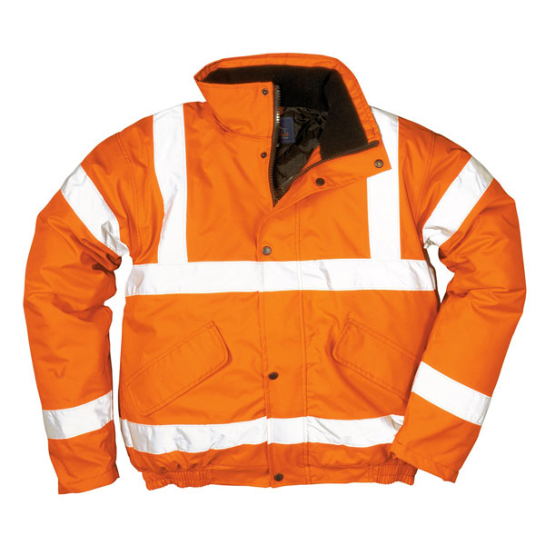 High Visibility Orange Bomber Jacket